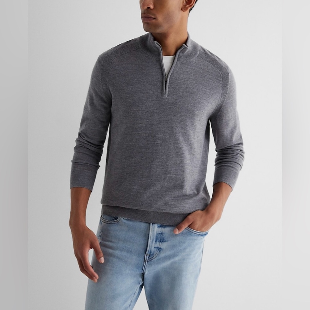 Express | Merino Wool Sweater | Mens | Large | Grey